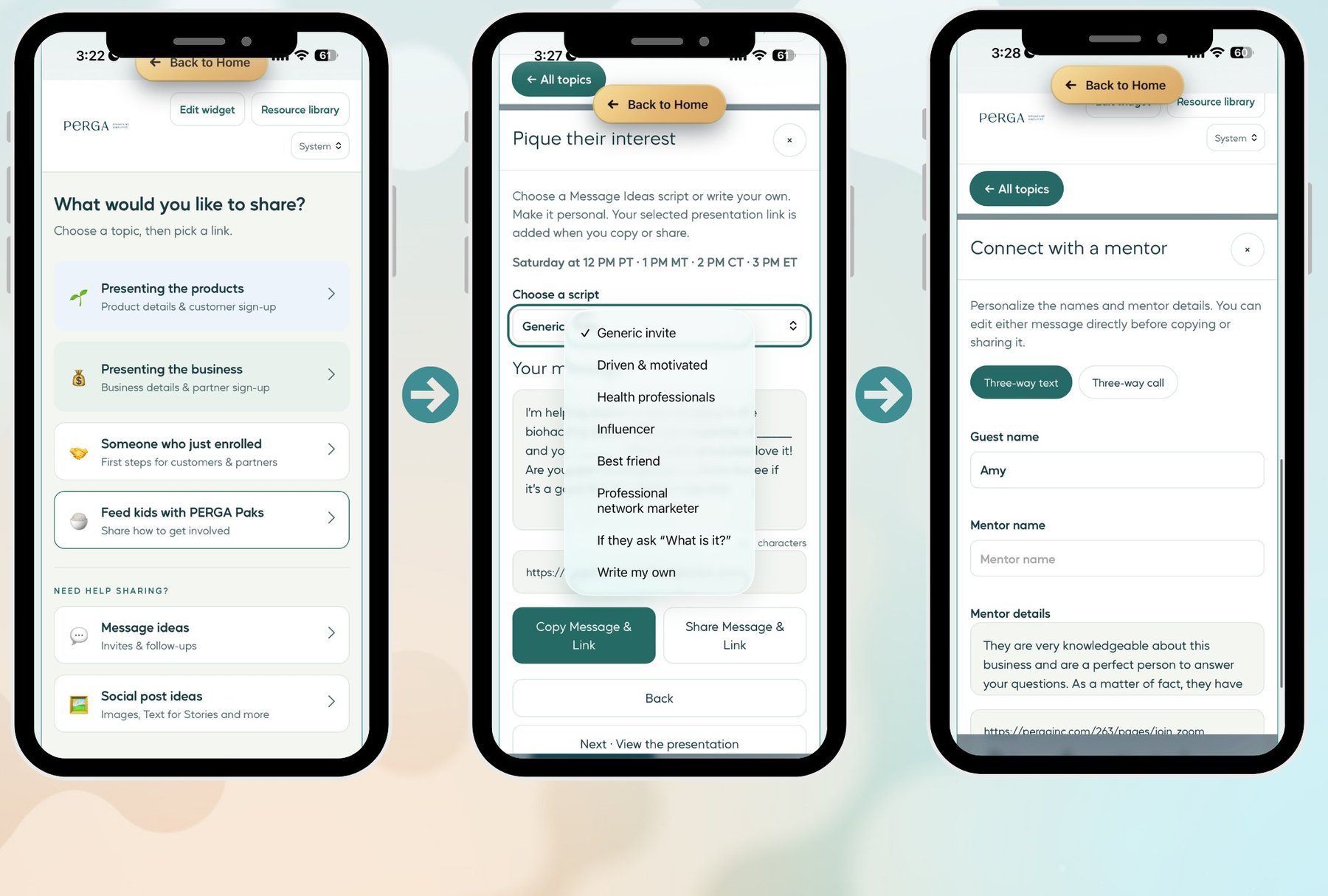 Share tool phone screens